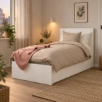 ⁦سرير وايت 100 سم – White Bed 100 cm⁩ - الصورة ⁦2⁩