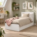 ⁦سرير وايت 100 سم – White Bed 100 cm⁩ - الصورة ⁦5⁩